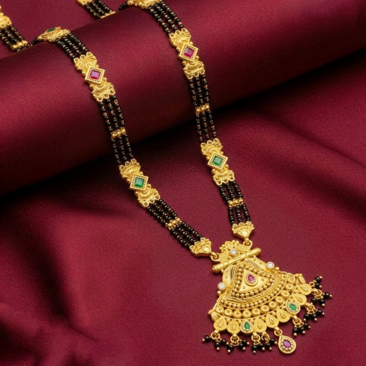 Swaraski 3 Line Mangalsutra