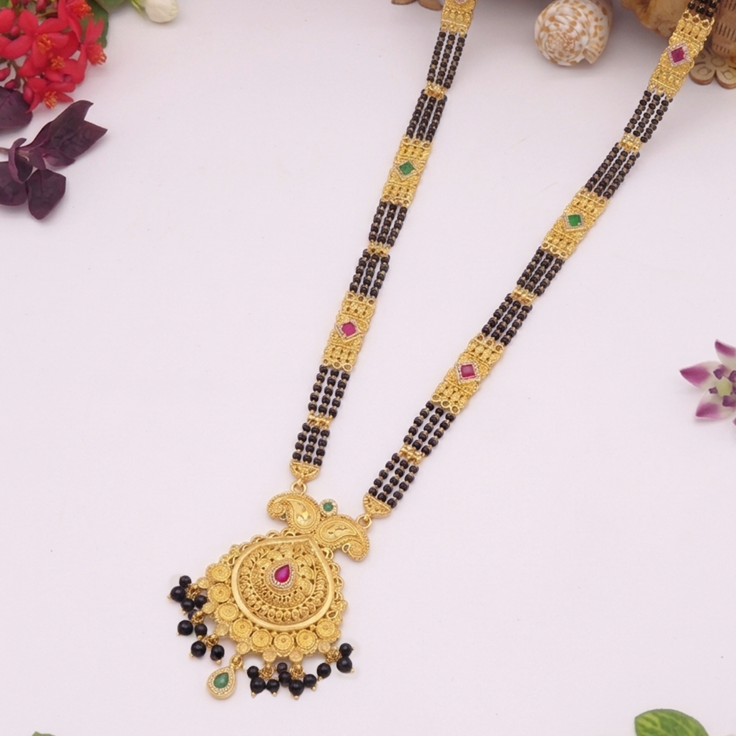 Swaraski 3 Line Mangalsutra