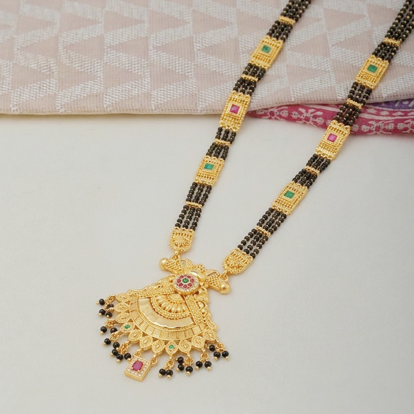 Swaraski 3 Line Mangalsutra