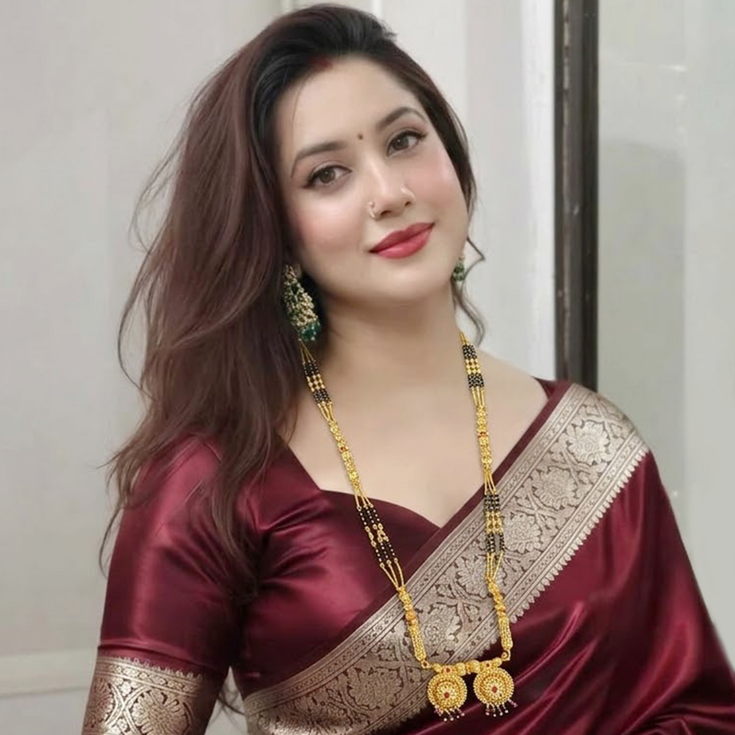3 Line Damru Mangalsutra