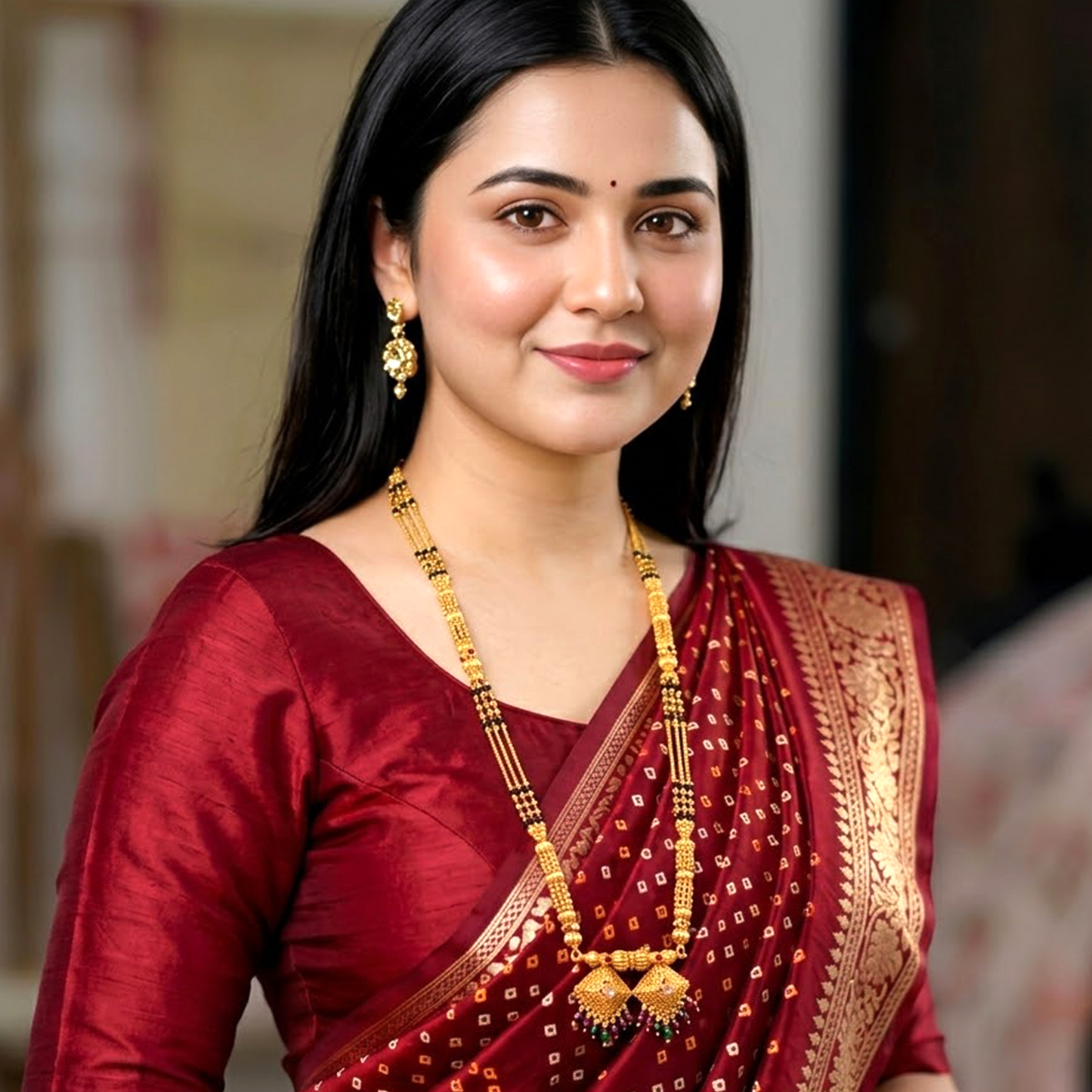 3 Line Damru Mangalsutra