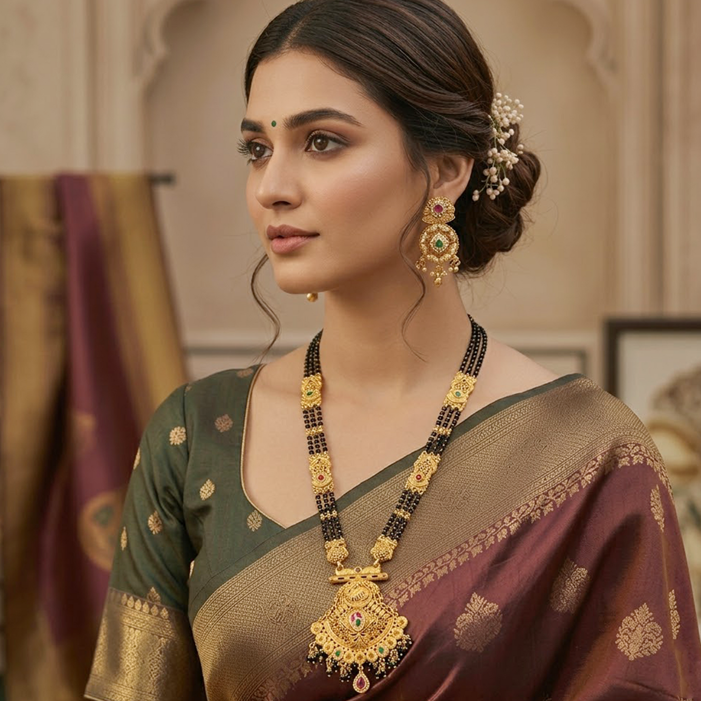 3 Line Swaraski Mangalsutra